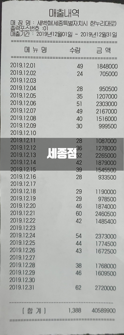 새벽회 세종점